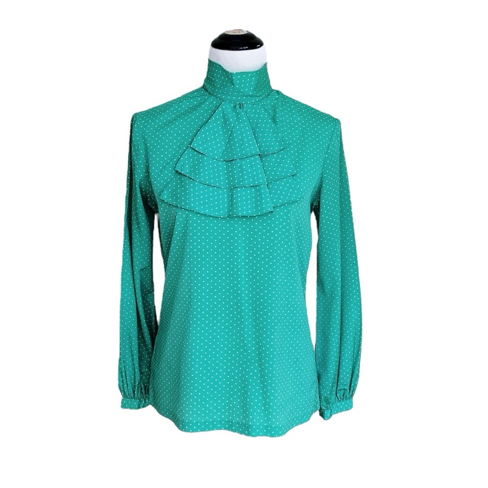 Lady Manhattan Vintage 1960s-1970s Blouse With JabotA definite 60's and 70's war